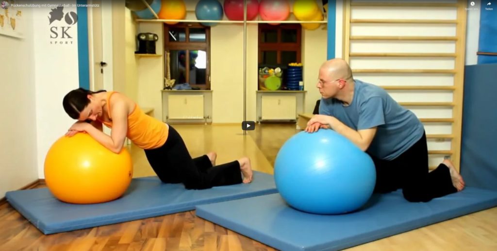 Gymnastikball / Pezziball, Sitzball, Übungen und Zubehör